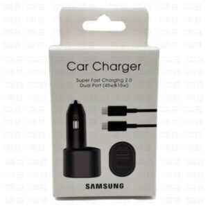 شارژر فندکی سامسونگ دو پورت 45W و Super Fast Charge 15W